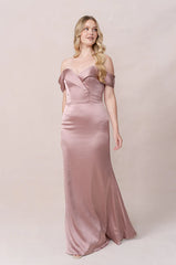 Ellapink Satin Dress | Made To Order