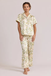 Daybreak Satin Floral Print Sleep Pants | Made To Order