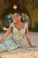 Ellapink Luxe Chiffon Floral Print Dress | Made To Order