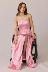 Ellapink Satin Dress | Made To Order