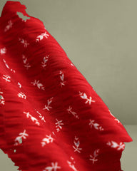 Red Floral V Neck Ruffle Maxi Dress