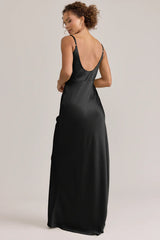 Ellapink Satin Dress | Ready To Ship | Black