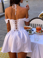 PORSHA MINI DRESS WHITE