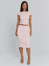 Ellapink JUNIE MIDI SKIRT BABY PINK