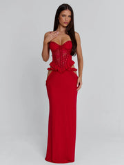 Ellapink BECK MAXI DRESS RED