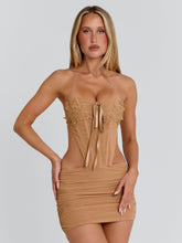 Ellapink ORAYA MINI DRESS TAN