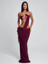 Ellapink RAER MAXI DRESS BURGUNDY
