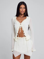 Ellapink MAE MINI SKIRT IVORY