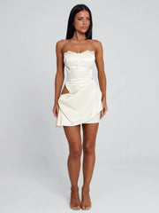 Ellapink MALOLO MINI DRESS IVORY