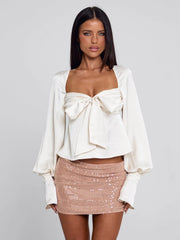 Ellapink KAVANA MINI SKIRT ROSE GOLD