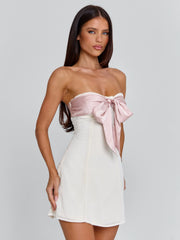 Ellapink LOVETA MINI DRESS IVORY