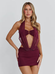 Ellapink KARIEL MINI DRESS PURPLE