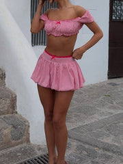 BONNIEE TOP RED GINGHAM