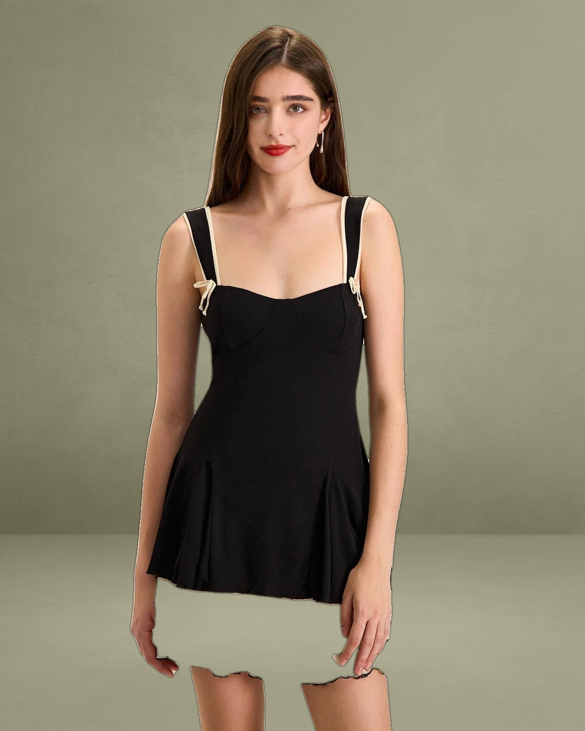 Women's Black Bodycon Knitted Mini Dress