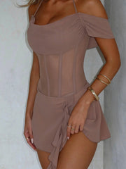 ZALANDIA MINI DRESS TAN