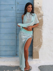 FIZA MAXI SKIRT TEAL