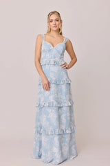 Ellapink Luxe Chiffon Floral Print Dress | Made To Order