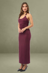 Red Bodycon Dress Halter Neck