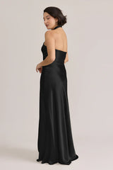 Ellapink Satin Dress | Ready To Ship | Black