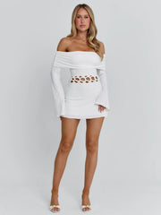Ellapink SYLVAINE MINI DRESS WHITE