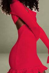 Crochet Halter Mini Dress