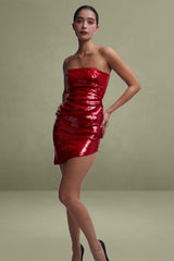 Ruched Sequin Dress