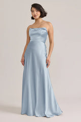 Ellapink Satin Dress | Ready To Ship | Sky Blue