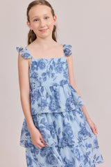 Juniors Chiffon Floral Print Dress | Made To Order