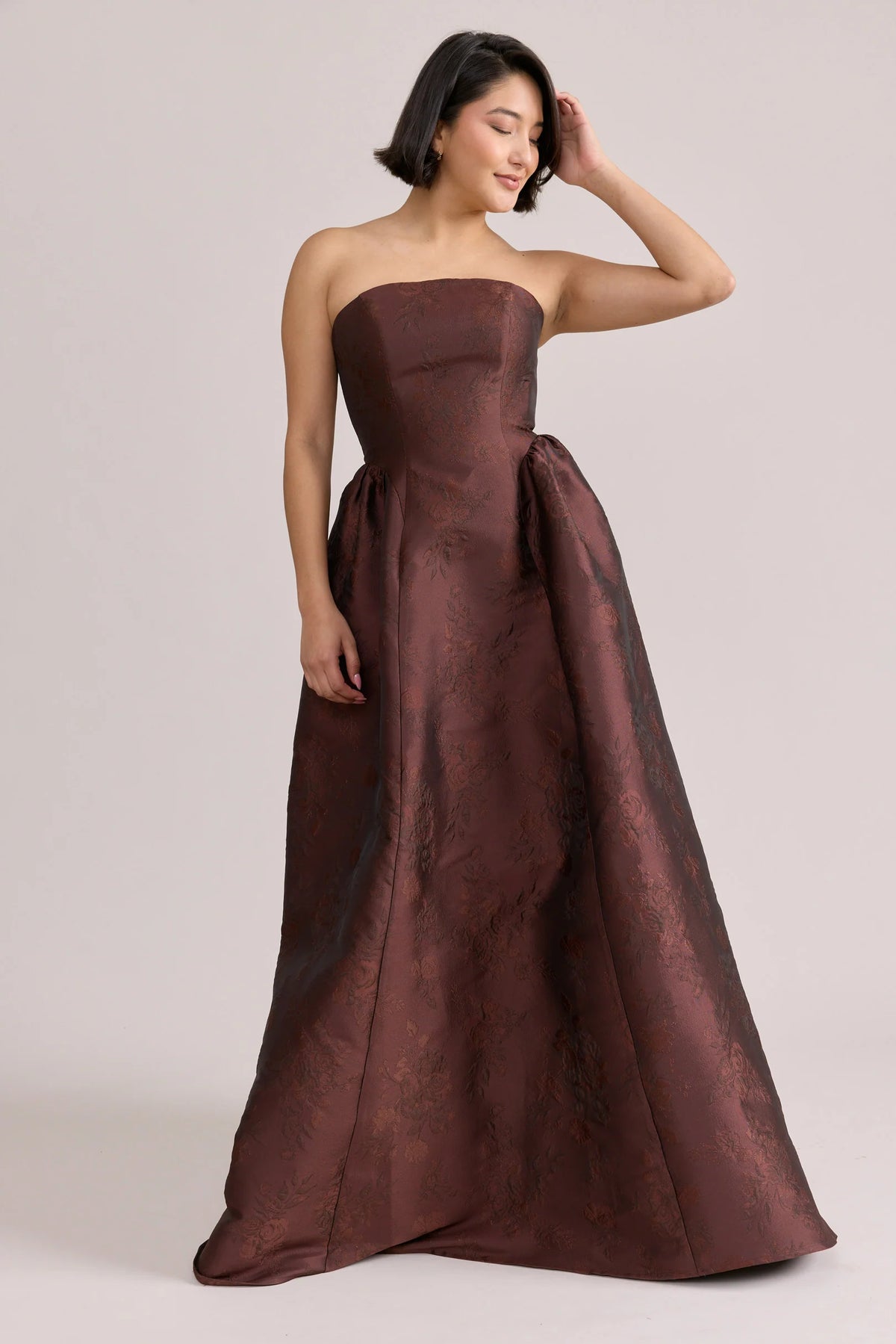 Ellapink Jacquard Dress | Made To Order