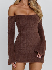 Ellapink JUNO MINI DRESS BROWN