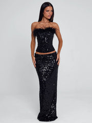 Ellapink NUI MAXI SKIRT BLACK