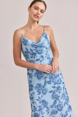 Nadia Chiffon Floral Print Dress | Made To Order