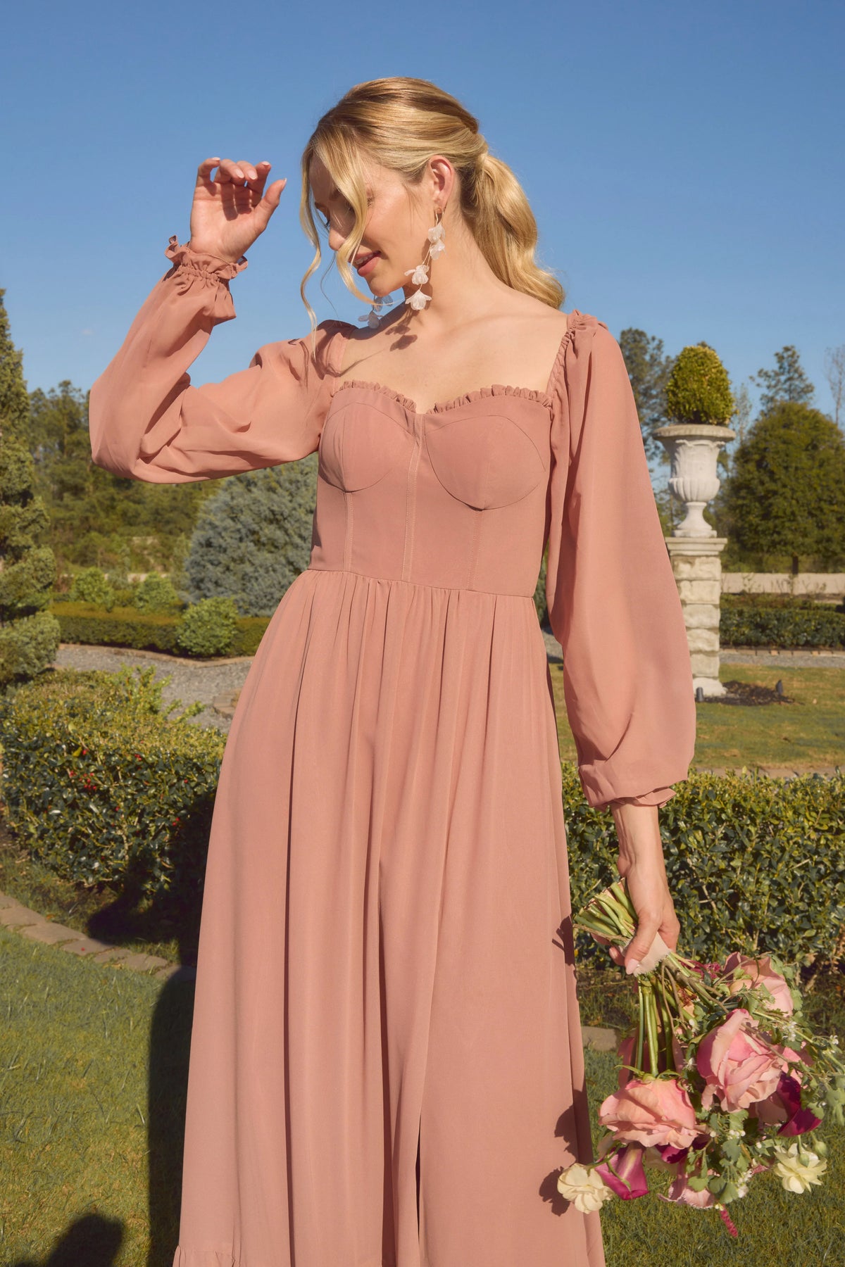 Ellapink Chiffon Dress | Made To Order