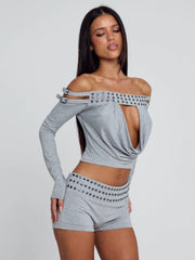 Ellapink ZAYANA SHORTS GREY MARLE