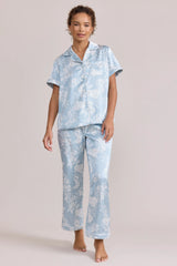 Daybreak Satin Floral Print Sleep Pants | Made To Order