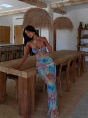 NIKI MAXI DRESS OPAL TOPAZ