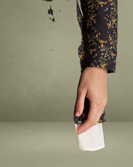 Black Contrasting Puffed Sleeve Mini Dress