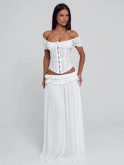 LUBELA MAXI SKIRT WHITE