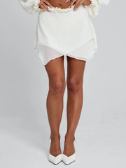 Ellapink MAE MINI SKIRT IVORY