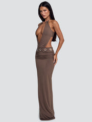 Ellapink BELLINA MAXI DRESS BROWN