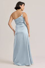 Ellapink  Satin Dress Sky Blue | Ready To Ship