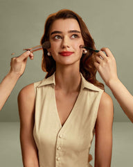 Apricot Button Sleeveless Midi Dress