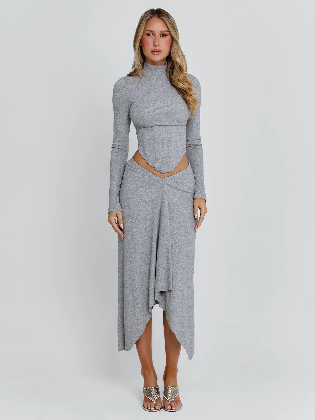 Ellapink AMELIS MAXI SKIRT GREY