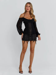 Ellapink DORELLE MINI DRESS BLACK