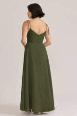 Ellapink Chiffon Dress | Ready To Ship | Deep Olive