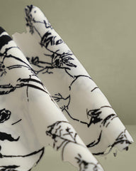 White Floral Ruched V Neck Mini Dress