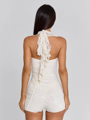 Ellapink AVILA PLAYSUIT IVORY