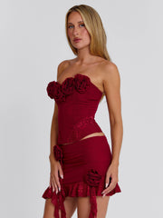 Ellapink EVELANE MINI SKIRT RED