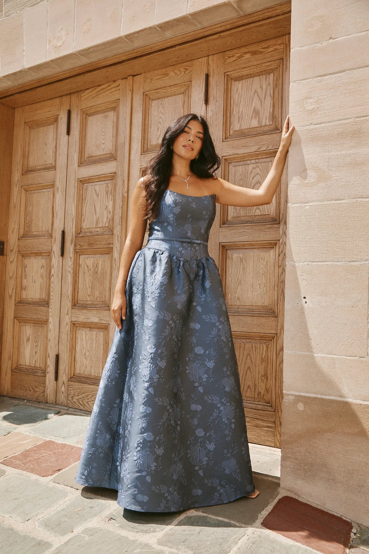 Ellapink Jacquard Dress | Made To Order