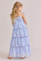 Kids Chiffon Floral Print Dress | Made To Order